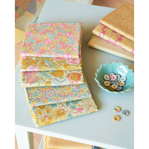 Tilda | Songbird Bird Floral 1/2 Metre Bundle Mustard