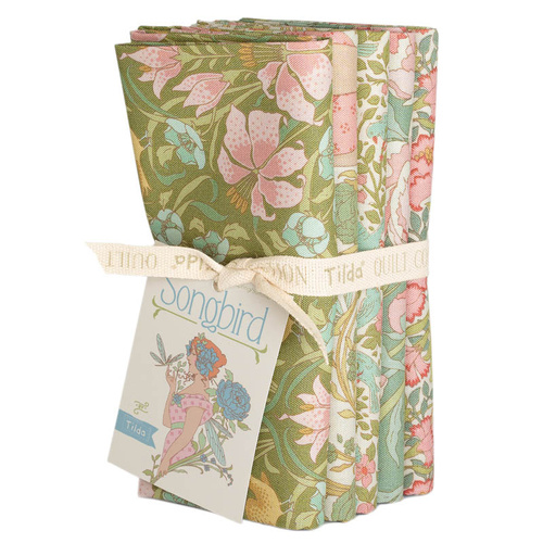 Tilda | Songbird Fat Quarter Bundle Green 300253 (5 FQs)