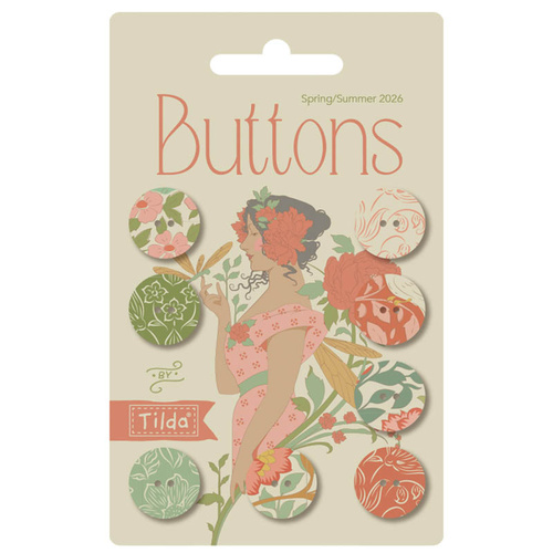 Tilda | Songbird Decorative Fabric 16mm Buttons 400074