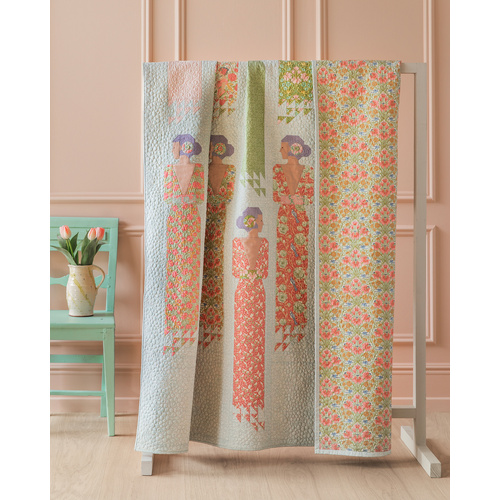 Tilda | Songbird Bird Floral Soiree Nouveau Lady Quilt Kit BLUE