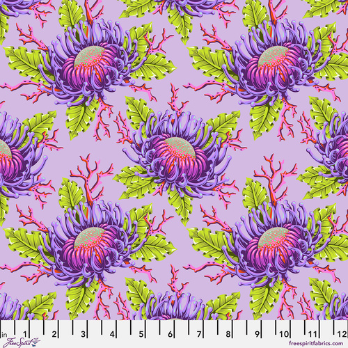 Tula Pink | Floral Reef - Friends & Anemones PWTP265 ULTRAVIOLET