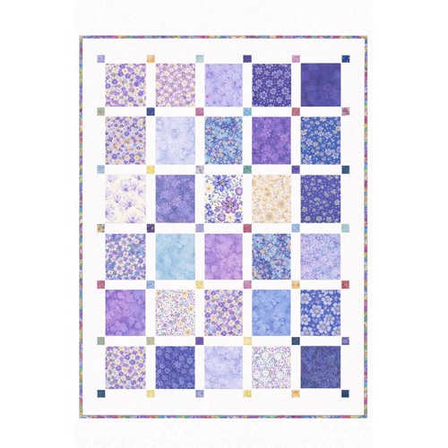 Moda | Delphinium Lavender Floral Quilt Kit 57 ¼” x 67 ½”