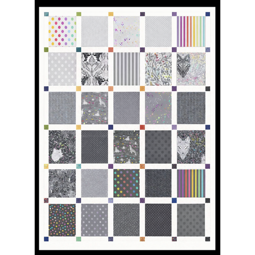 Moda | Tula Pink Graywork Quilt Kit 57 ¼” x 67 ½”