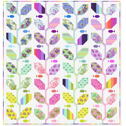 Tula Pink | Floral Reef Marine Meadow Quilt Kit KIT2QTTP.MARINE