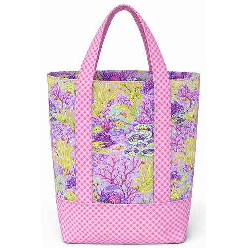 Tula Pink | Floral Reef Grocery / Library / Carry Bag Kit Pink