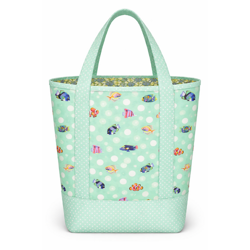 Tula Pink | Floral Reef Grocery / Library / Carry Bag Kit  Aqua