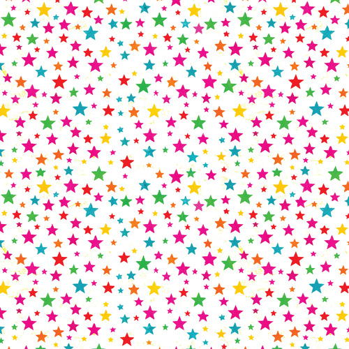 Devonstone | Smile Style Rainbow Stars White DV7337