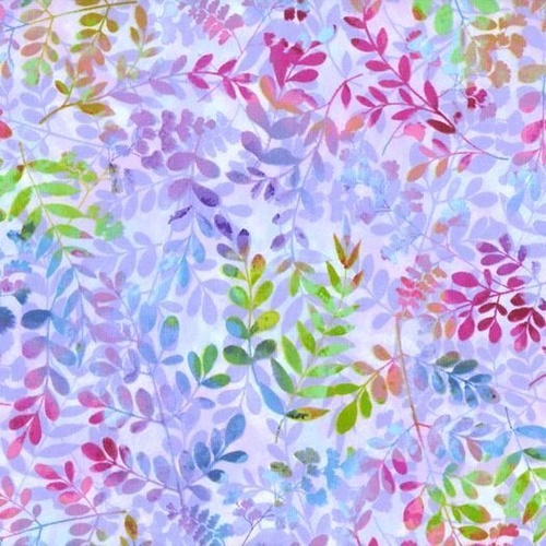 Fabric Remnant | Fairytale Forest Ferns Rainbow (60cm x 112cm)