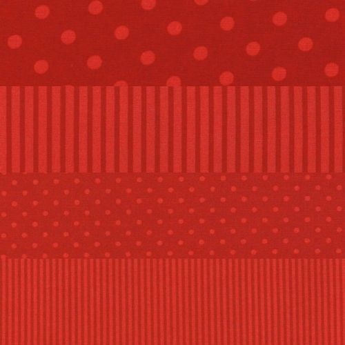Spots Stripes FQ Bundle Red