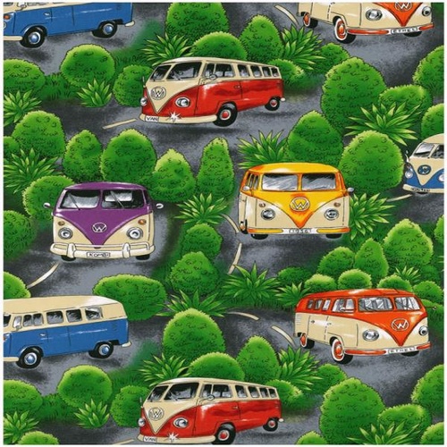 Retro Kombi Vans Green