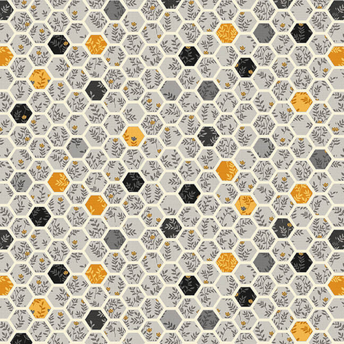 Fabric Remnant |Bloomin Poppies Honeycomb (63cm x 112cm)