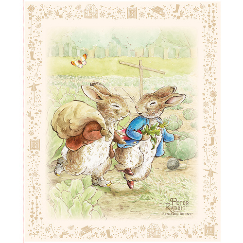 Riley Blake | Peter Rabbit & Benjamin Bunny 36″ Storybook Panel 17255