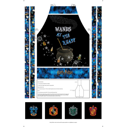 Benartex | Harry Potter | Hogwarts 36" Apron Panel | 15225W-99