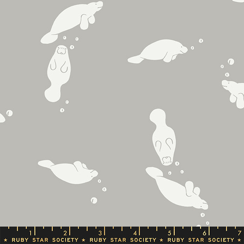 $6.95/Metre -Ruby Star Florida Manatees Steel 2027 15