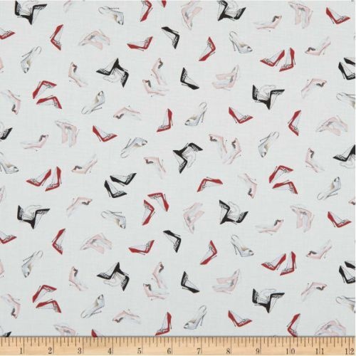 $6.95/Metre - French Couture High Heels Cream 4287MU