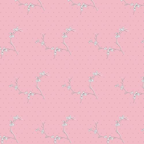 $6.95/Metre -Edward Terrace Edwina Vine Floral Pink DV5517