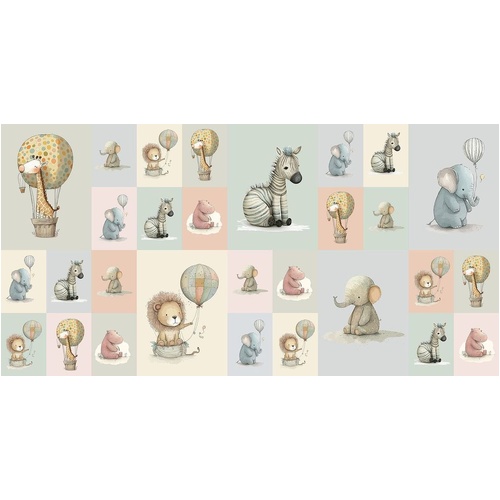 Devonstone | Elephant Giraffe Lion Postcard Panel DV7454