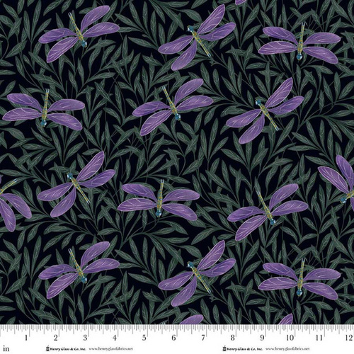 Henry Glass | Serenade | Dragonflies Navy 2151-78