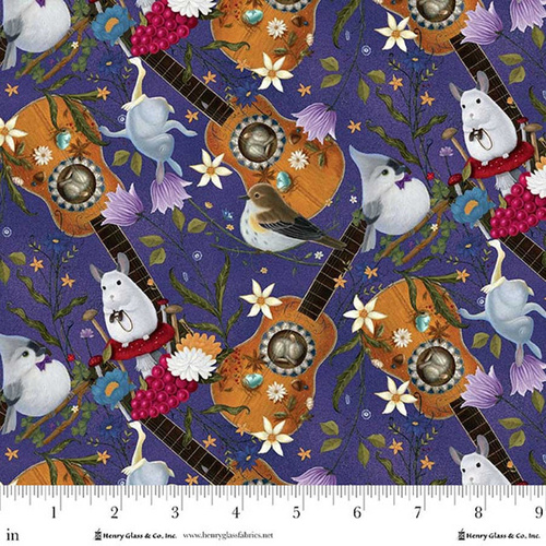 Henry Glass | Serenade | Tossed Guitars Periwinkle 2144-55