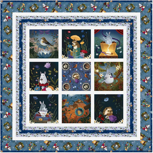 Henry Glass | Serenade | Chirping Crew Quilt Kit 43½" x 43½"