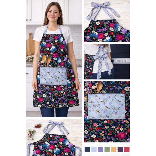 Henry Glass | Serenade | Floral Birds Apron Kit