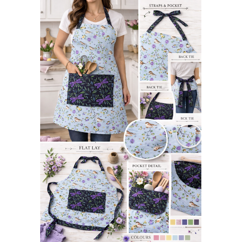 Henry Glass | Serenade | Dragonfly Birds Apron Kit