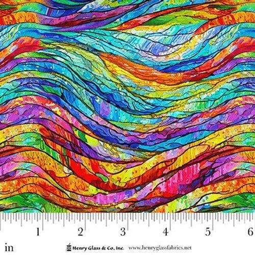 Henry Glass | Faith in Full Color | Wavy Stained Glass Turq 2187-78