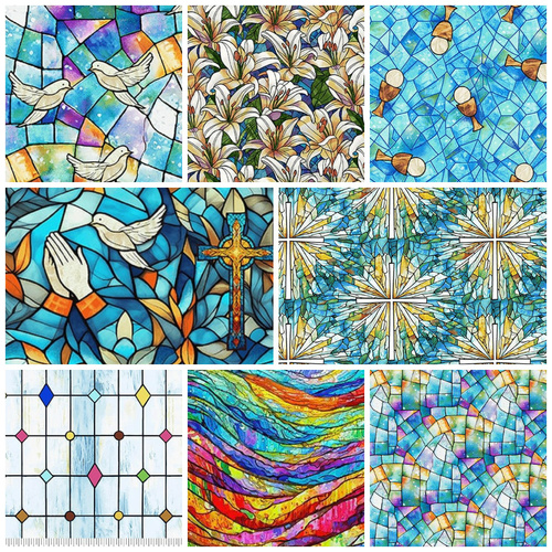 Henry Glass | Faith in Full Color | Fat Quarter Bundle 8 Fabrics