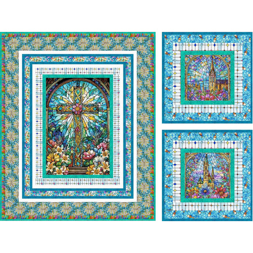 Henry Glass | Faith in Full Color | Colors of Hope Quilt & Pillows Kit