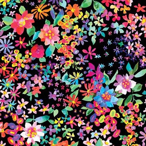 Super Sale | Moda | Gradients Midnight | Rainbow Floral 33822-12