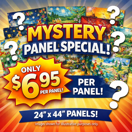 Mystery Quilting Sewing Fabric Panels 24″ x 44″ | Only $6.95 |