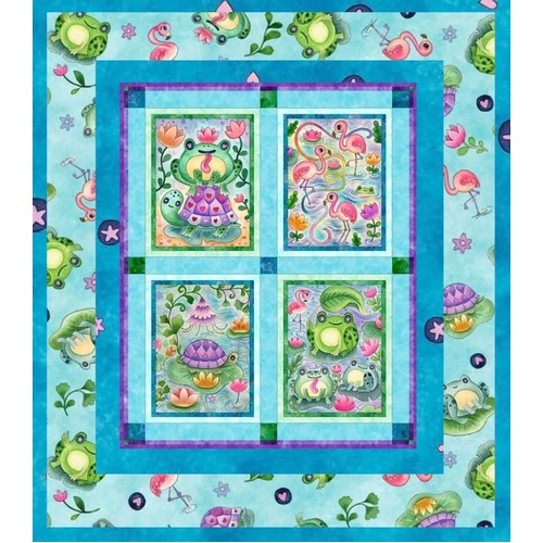 P & B Textiles | Pondside Pals | Friends Panel Quilt Kit