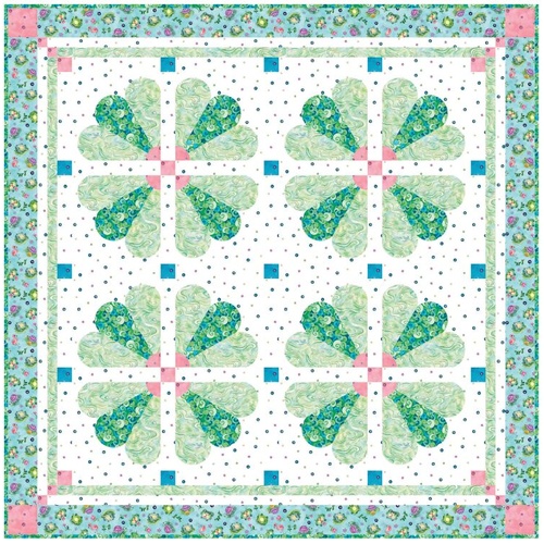 P & B Textiles | Pondside Pals | Petal Play Quilt Kit | 53½" x 53½"