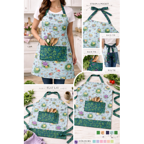 P & B Textiles | Pondside Pals | Frogs Turtles Flamingo Apron Kit