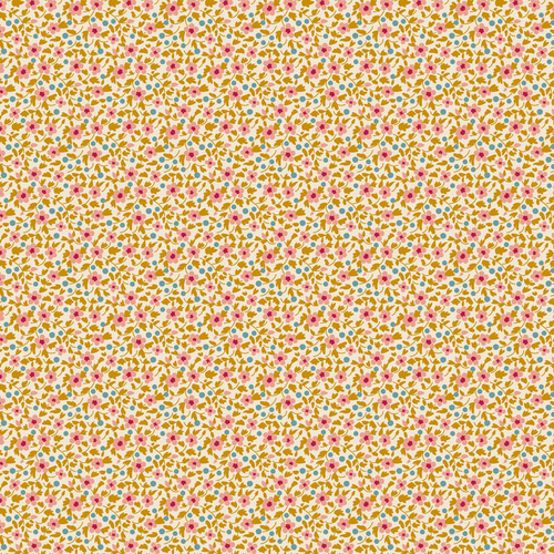 Tilda | Brie Basics | Mustard Floral Fabric 130196