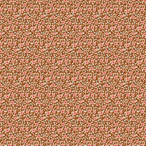 Tilda | Brie Basics | Brown Floral Fabric 130137