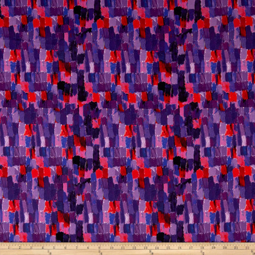 $9.95/M | Benartex | Painted Horses Crayon Geo Purple 6667-66