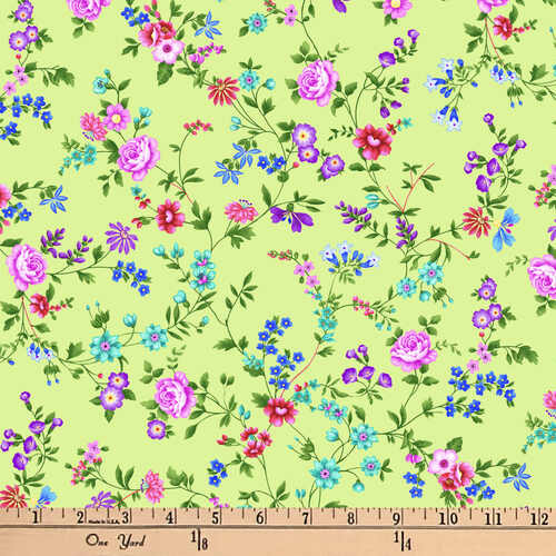 $9.95/M | Studioe E | Sweet Perfume Floral Vine Lime 4993-64