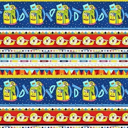 $9.95/M | Blank Quilting | School Backpacks Border Stripe BQ6305 078