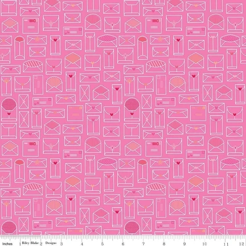 $9.95/M | Riley Blake | Lovebug Envelopes Pink C5052