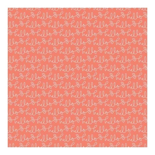 $9.95/M | Riley Blake | Golden Days Hello Writing Coral C8602