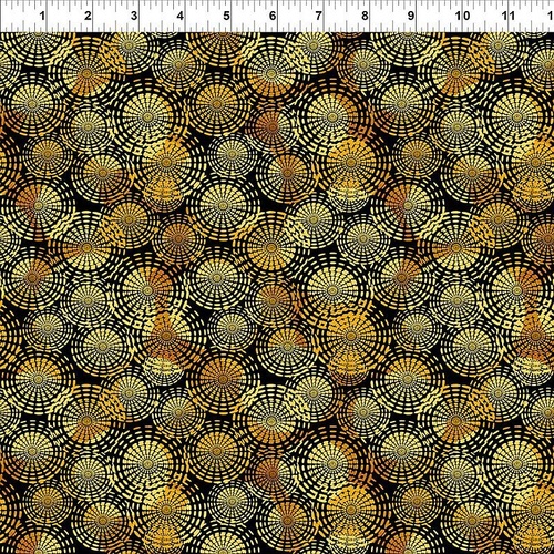 Fabric Remnant | 	 ITB Flock Together Geo Circle Stitch Blender (34cm x 112cm)