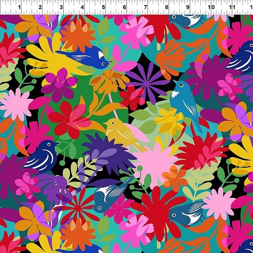 Fabric Remnant | ITB | Flock Together Birds & Flowers (67cm x 112cm)