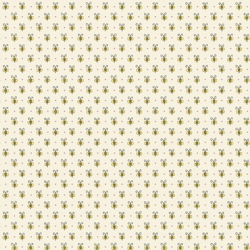 Fabric Remnant | Willowbrook Market Garden Buzzing Bees  (96cm x 112cm)