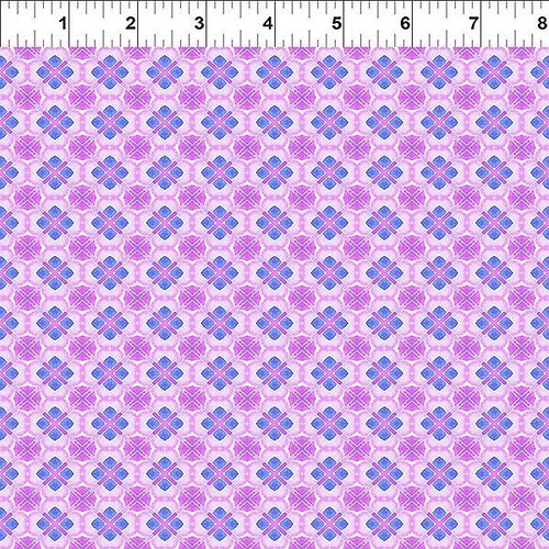 Fabric Remnant | ITB Dragon Friends Purple Geo (67cm x 112cm)