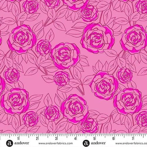 Fabric Remnant | Color Me Pretty Tonal Rose Pink (61cm x 112cm)