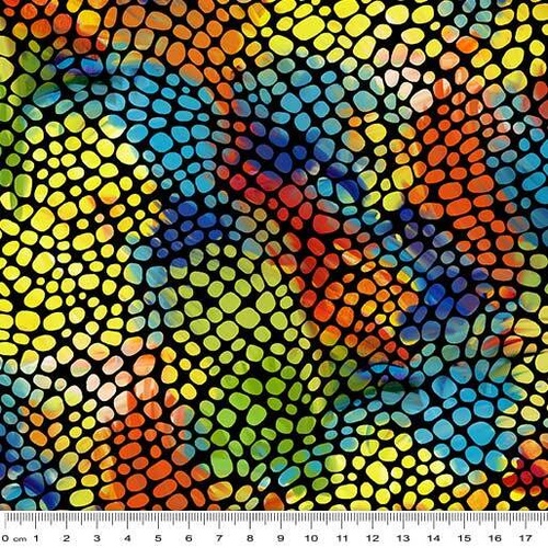 Fabric Remnant | 	 Rainforest Magic Pebble Multi  (75cm x 112cm)