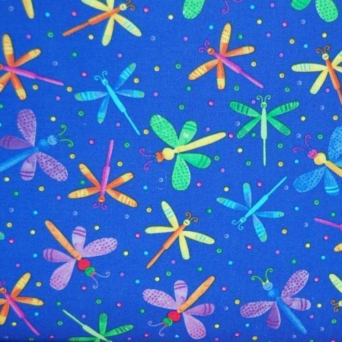 Fabric Remnant | Bugs Galore Dragonflies I Spy  (74cm x 112cm)