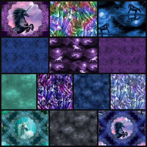 Clothworks | Unicorn Magic | 1/2 Metre Bundle - 13 Designs