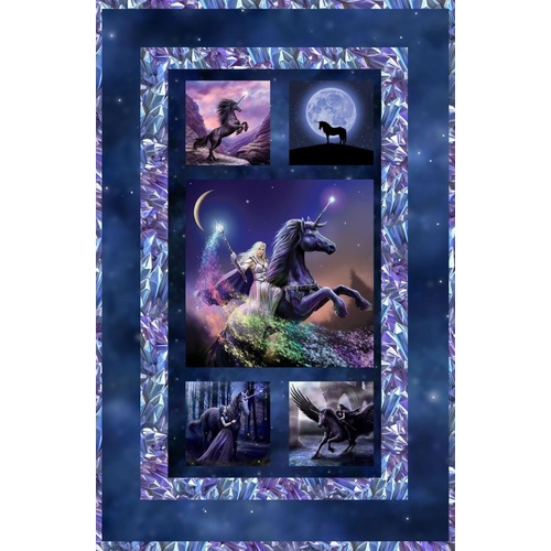 Clothworks | Unicorn Magic | Quilt Kit Blue - Beginner